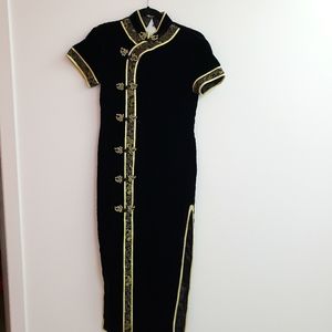 Velvet Asian inspired dress